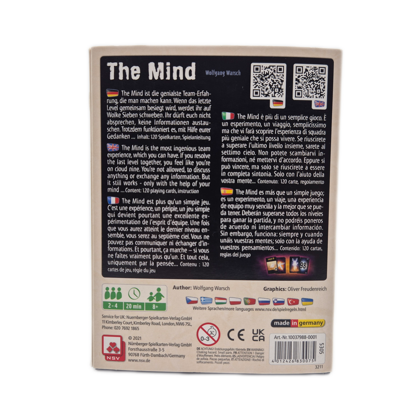 The Mind - Natureline Nürnberger Spielkarten Verlag Kartenspiel