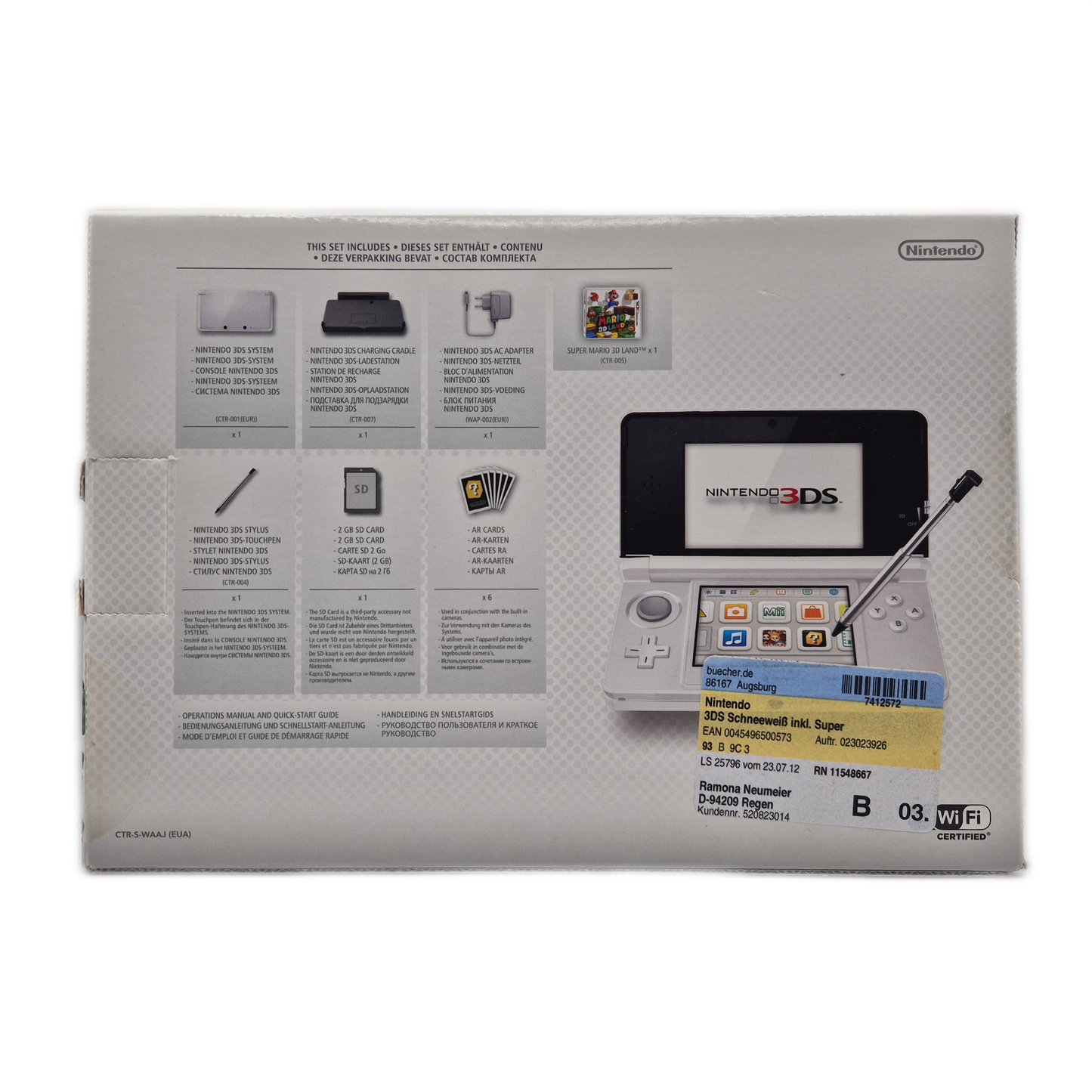 Nintendo 3DS Ice White Super Mario 3D Land Pack
