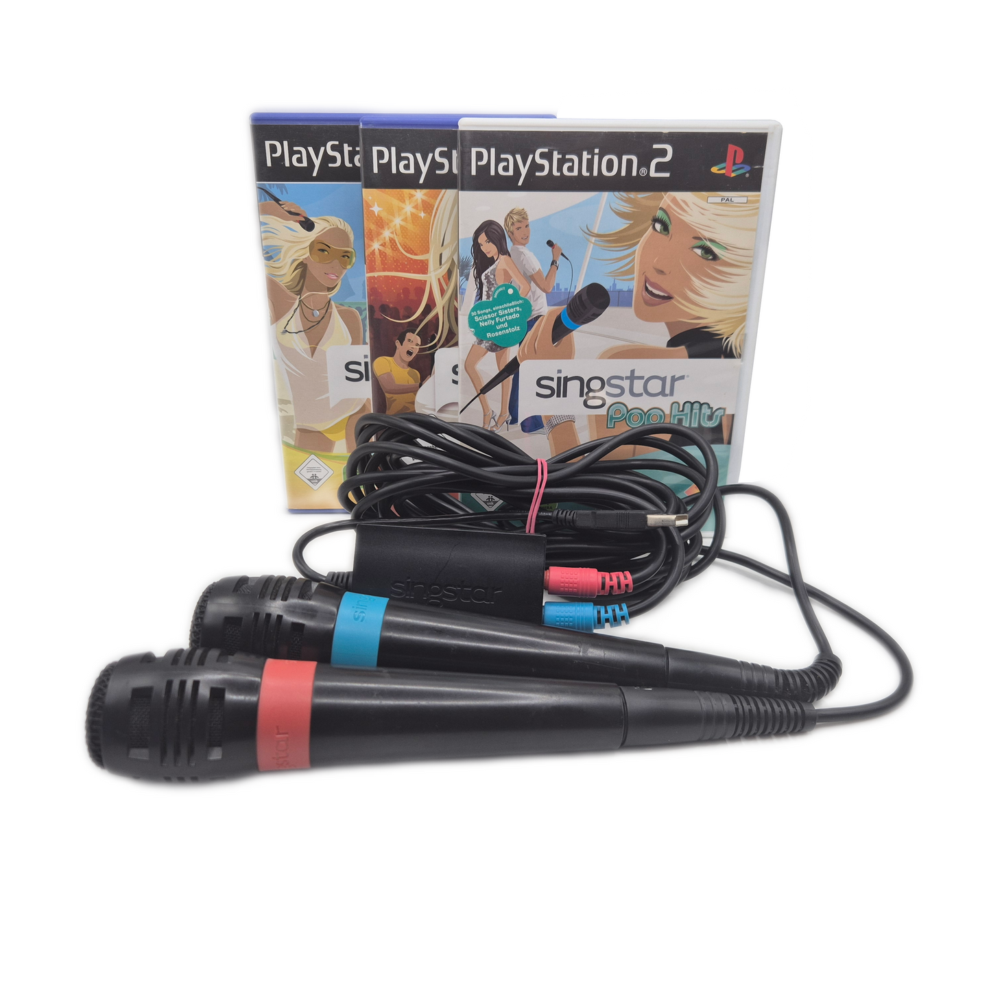 Singstar Summer Party, Hottest Hits, Pop Hits mit 2 Microfone - PlayStation 2