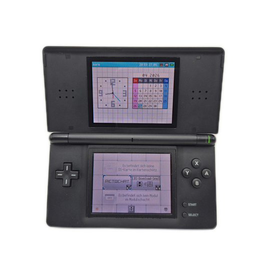 Nintendo DS Lite Schwarz Konsole + 7 Spiele – Gebraucht