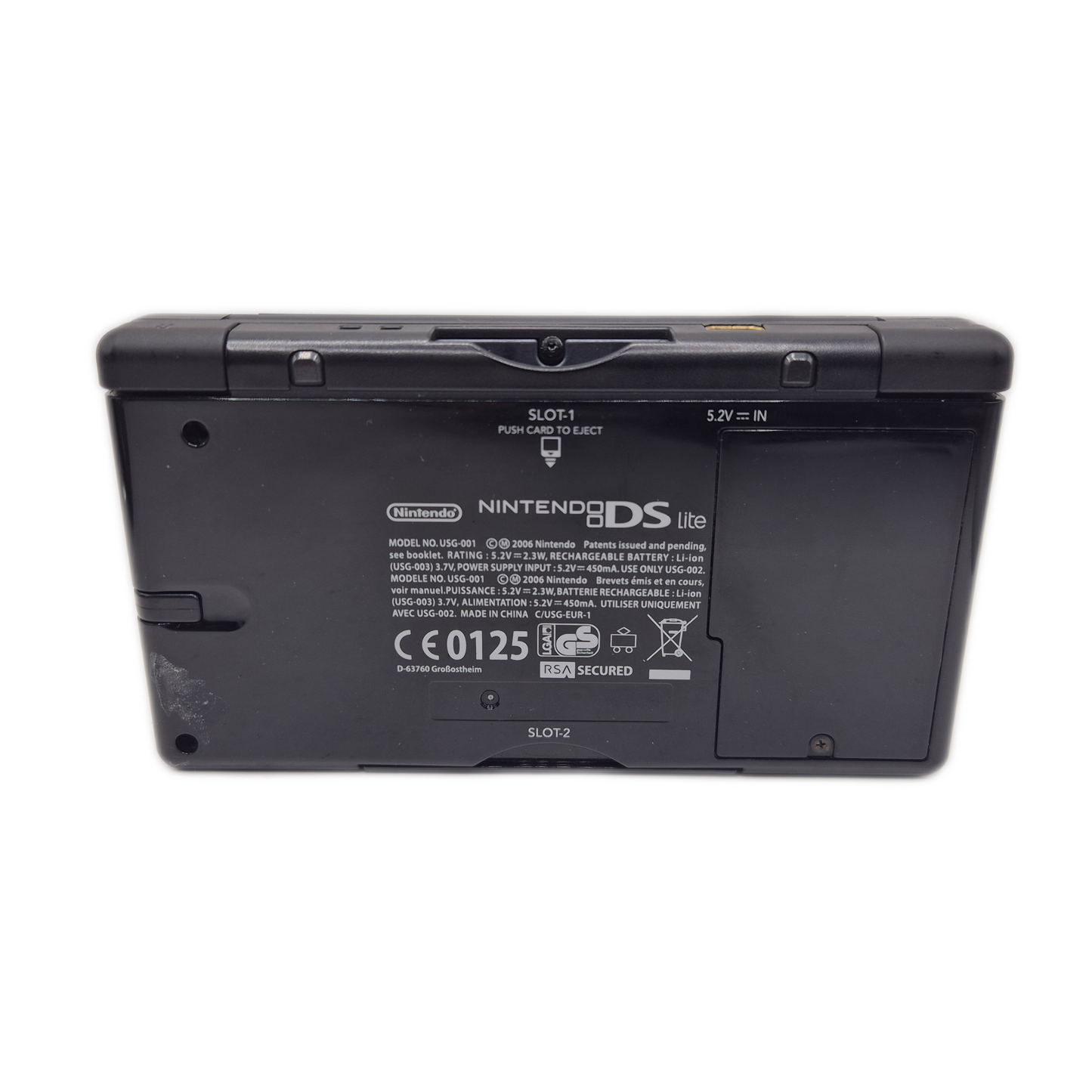 Nintendo DS Lite Schwarz Konsole + 7 Spiele – Gebraucht