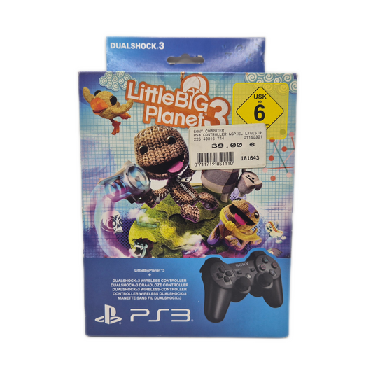 PlayStation 3 DualShock 3 Wireless Controller Schwarz + Little Big Planet 3