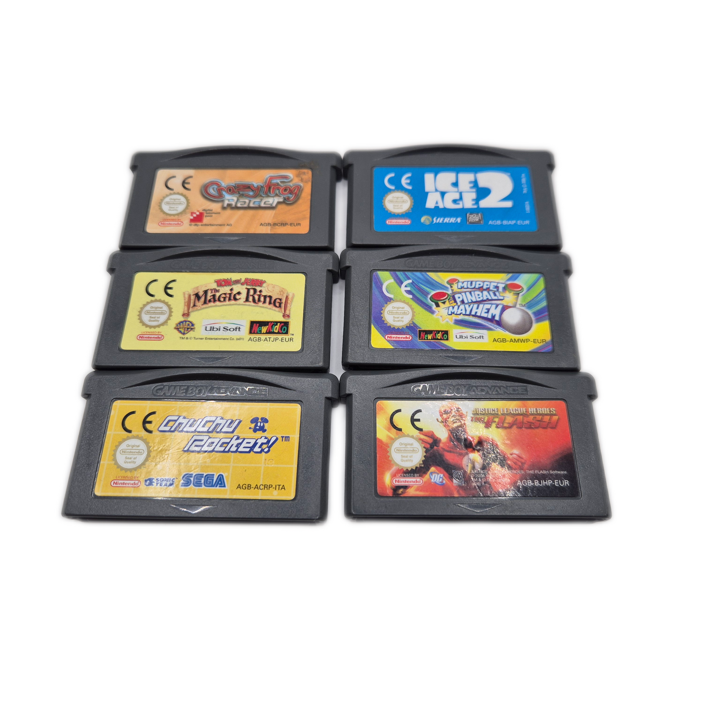Gameboy Advance SP AGS-001 schwarz mit 6 Spielen + Ladekabel