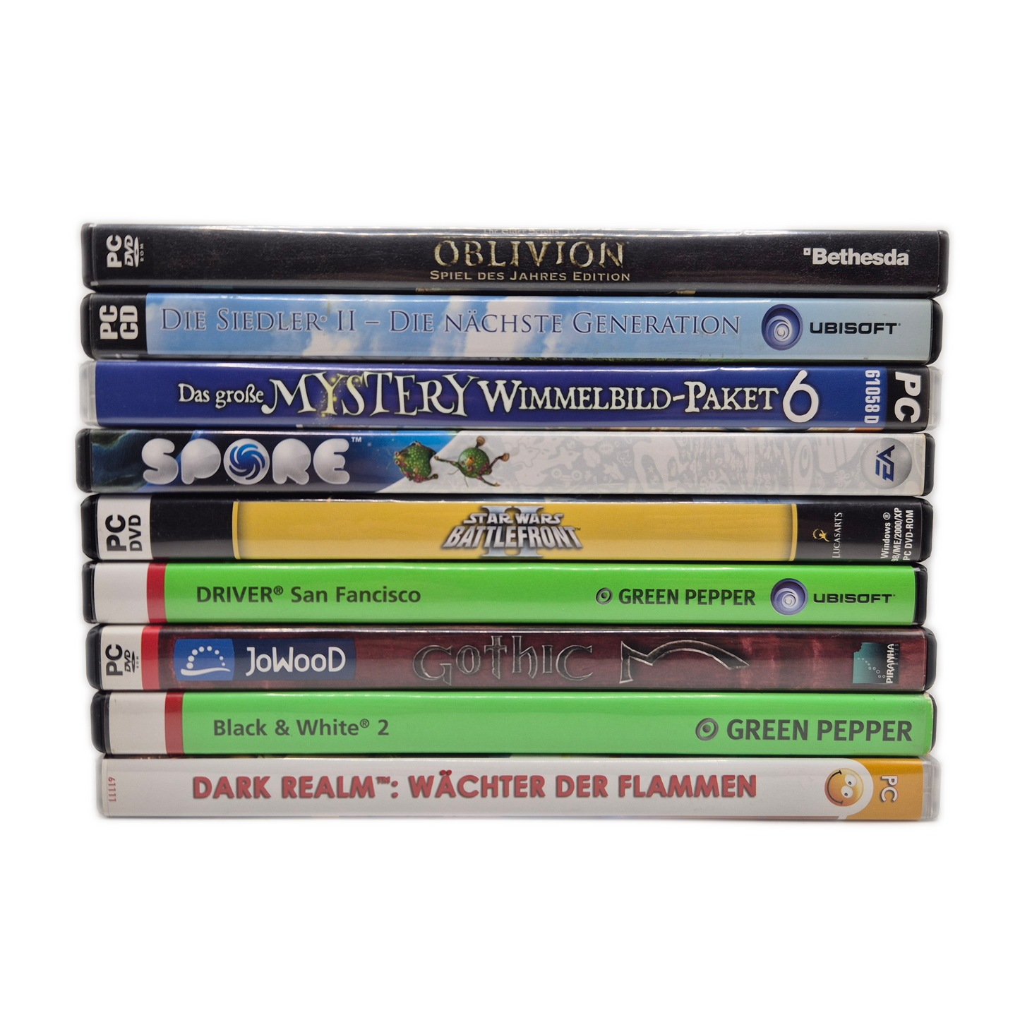 PC Spiele Bundle - Oblivion, Siedler, Star Wars, Gothic 3 (9 Spiele)