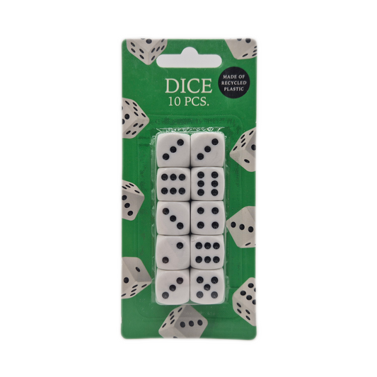 10 Spielwürfel Set Weiß Würfel