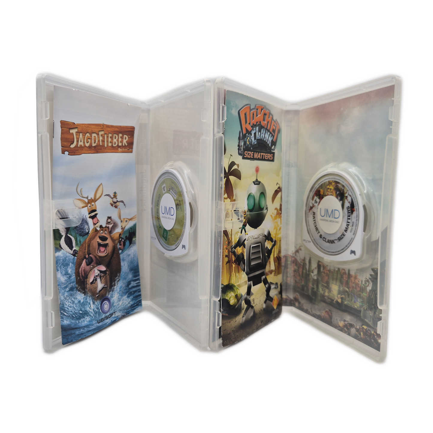 PSP Spiele Bundle - Sims 2 gestrandet, Könige der Wellen, Jagdfieber, Ratchet