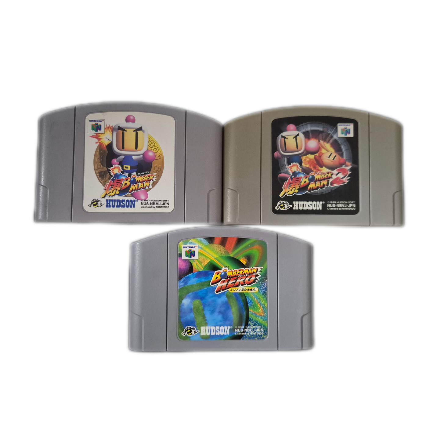 Nintendo 64 Bomberman + Bomberman 2 + Bomberman Hero - japanisch