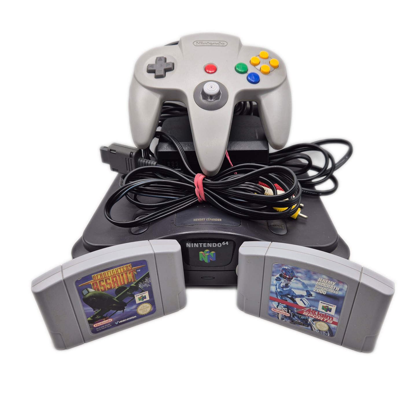 Nintendo 64 Konsole + Controller + Spiele + Anschlusskabel getestet