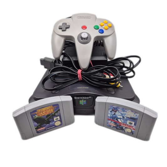 Nintendo 64 Konsole + Controller + Spiele + Anschlusskabel getestet