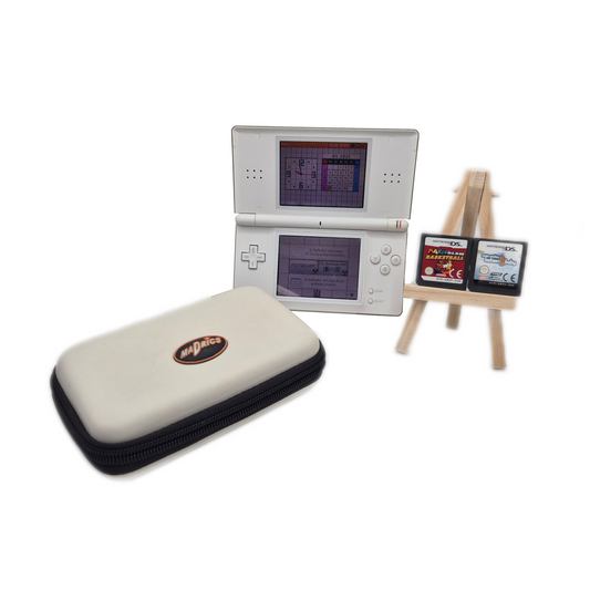 Nintendo DS Lite Weiß Konsole + 2 Spiele – Gebraucht