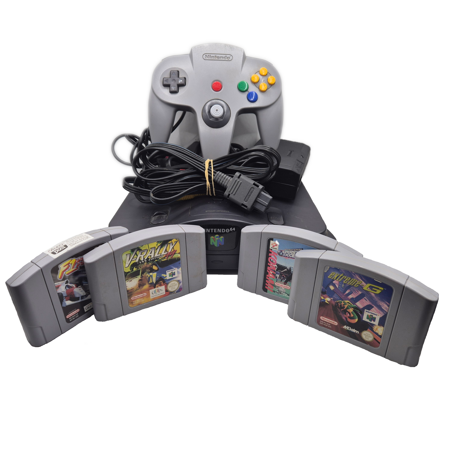 Nintendo 64 Konsole + Controller + Spiele + Anschlusskabel getestet