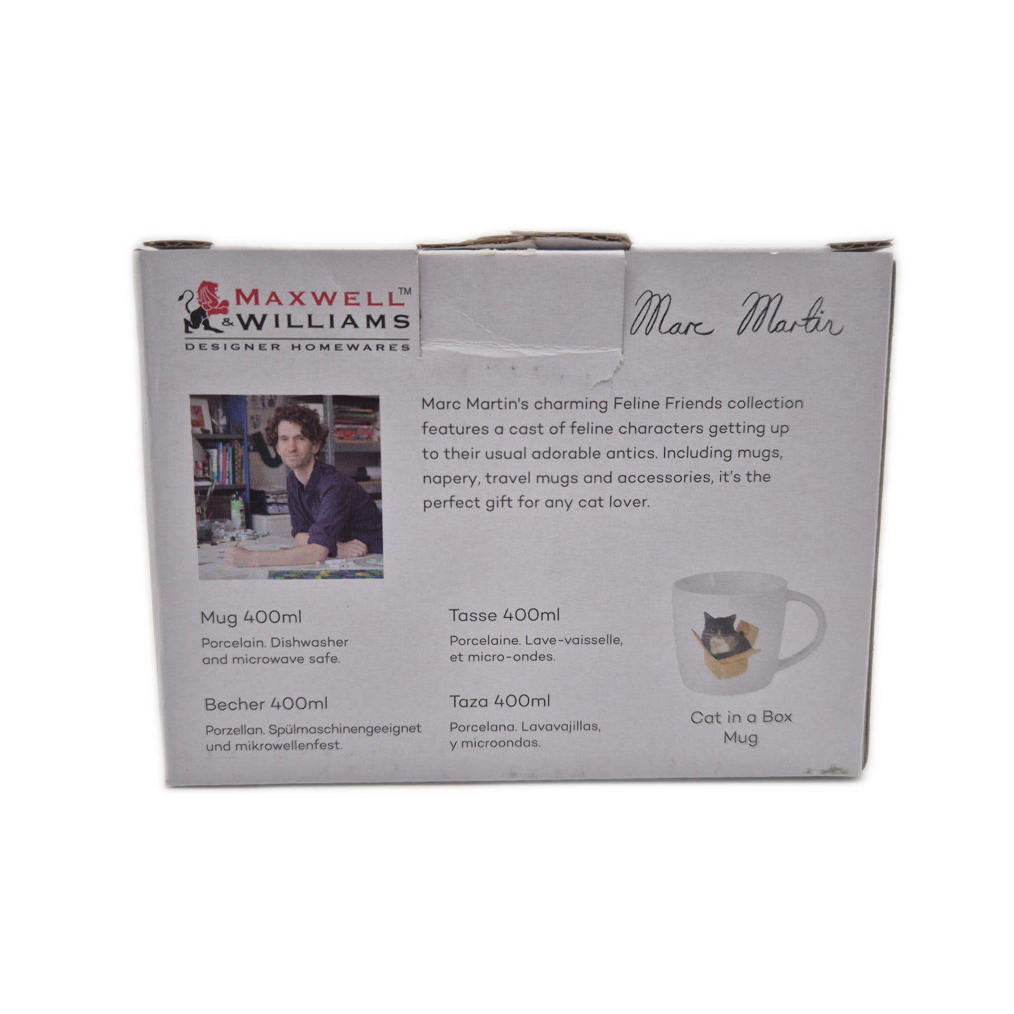 Maxwell & Williams DX1216 Tasse 400 ml FELINE FRIENDS Cat In A Box