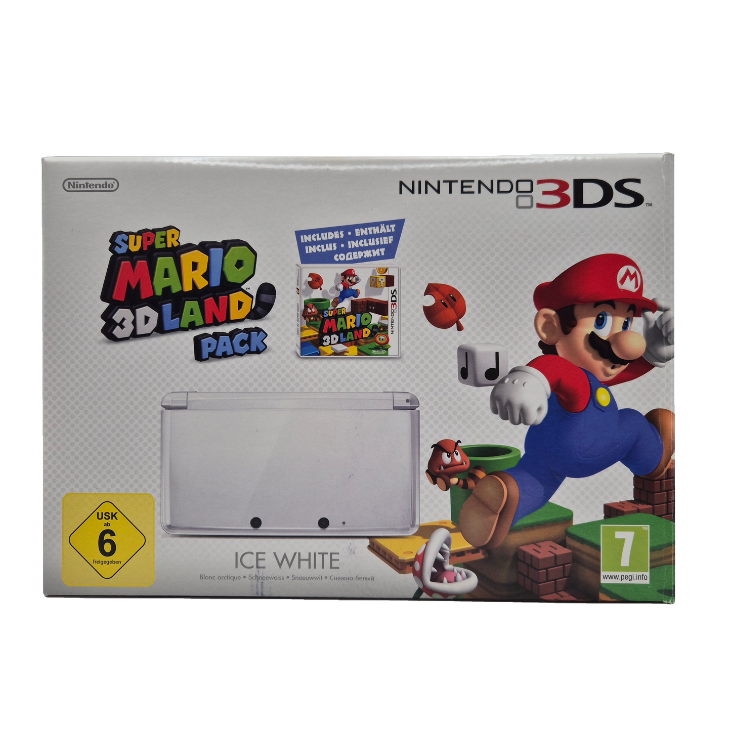 Nintendo 3DS Ice White Super Mario 3D Land Pack