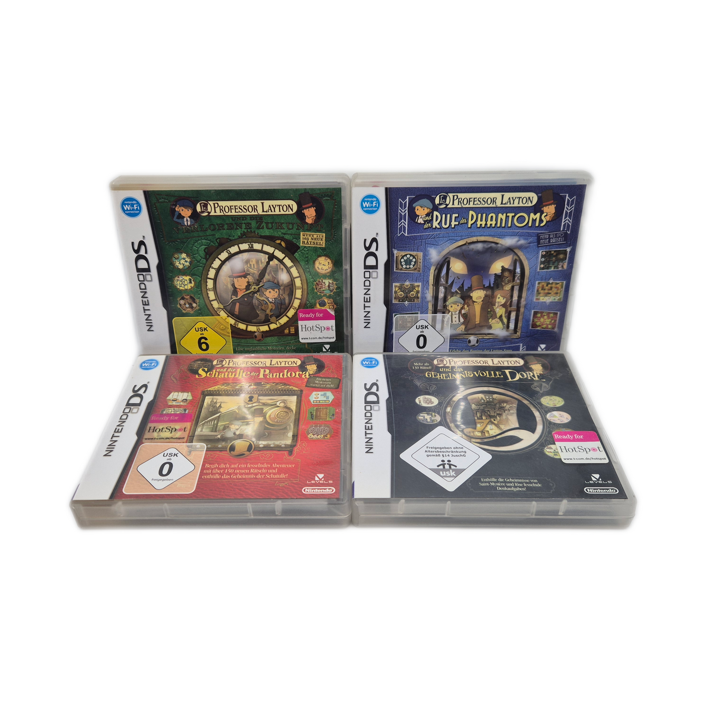 4x Professor Layton - Nintendo DS Spiele