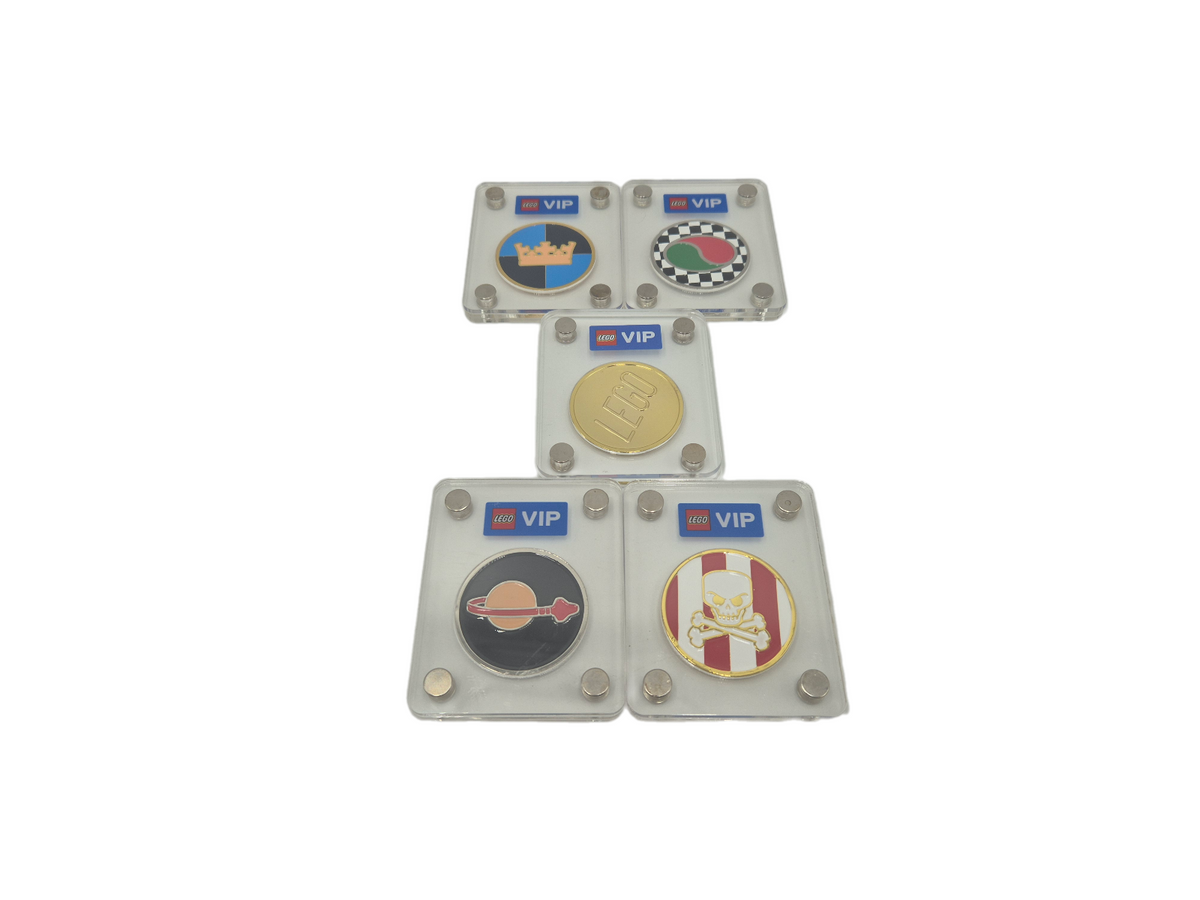 LEGO VIP Coins Münzen + Coin Case Etui, Castle Space Octan Pirates – Promotional