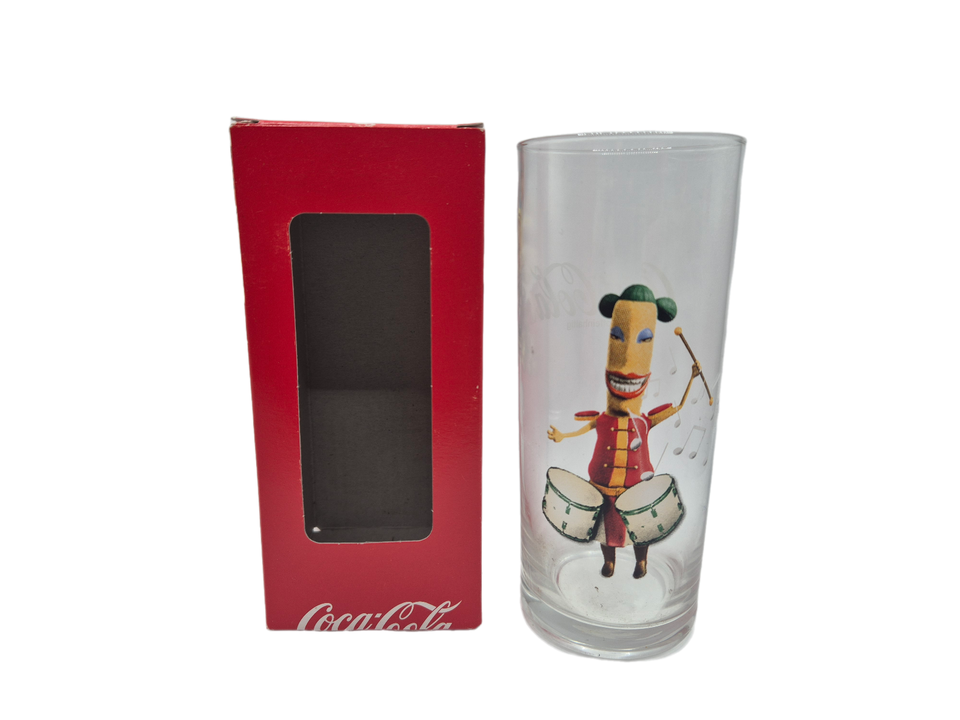 Coca Cola Glas Becher | Musik Song | Trinkglas | Sammler Selten Vintage OVP Neu